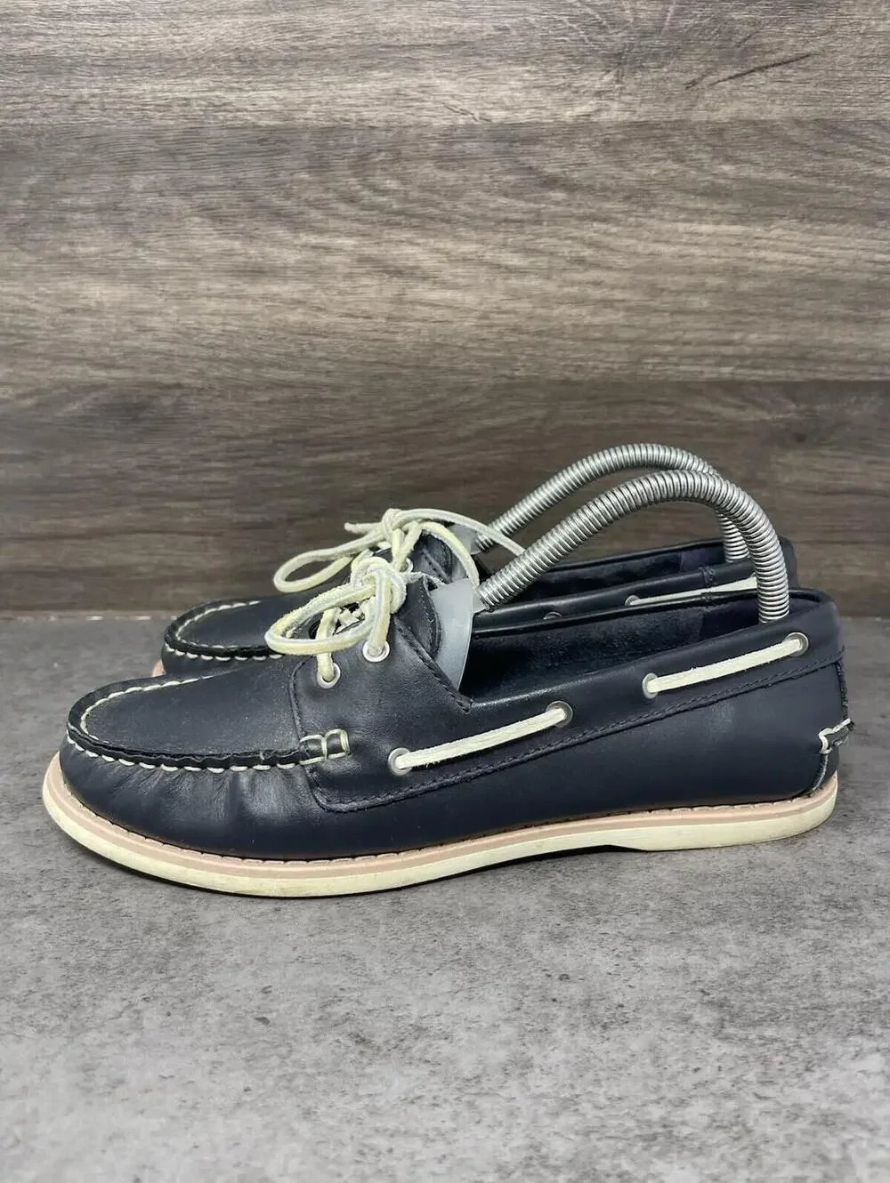 GH BASS Boat Shoes Womens Size 8 Anchor Lace Up Top Sider - Picture 1 of 10
